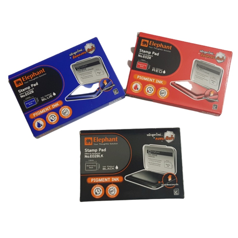 Tampon khay mực dấu lăn tay, đóng dấu ELEPHANT Thái Lan