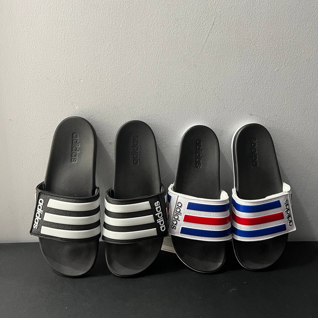 Dép Adidas Comfort Thể Thao Thời Trang Màu Đen Và Màu Trắng Hoạ Tiết Xanh Đỏ Nam Nữ Có Sẵn FY8095 / EG1344