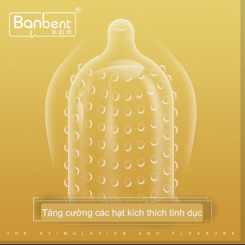 Bao cao su BANBENT Climax streng 001 có gai li ti, gel bôi trơn, siêu mỏng, hương thơm 10 bcs