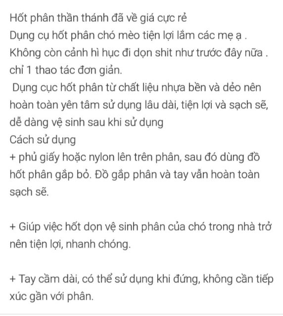 Dụng cụ hốt phân chó cao cấp