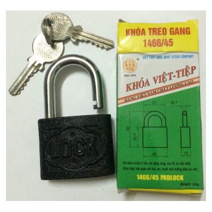 [ĐẠI LÝ PHẦN PHỐI] KHOÁ TREO GANG VIỆT TIỆP ĐỦ CỠ chống mài mòn an toàn cao hợp kim gang cao cấp