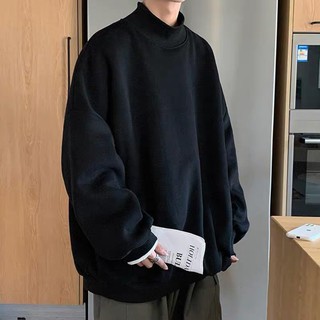 Áo SWEATER NỈ TRƠN ĐEN