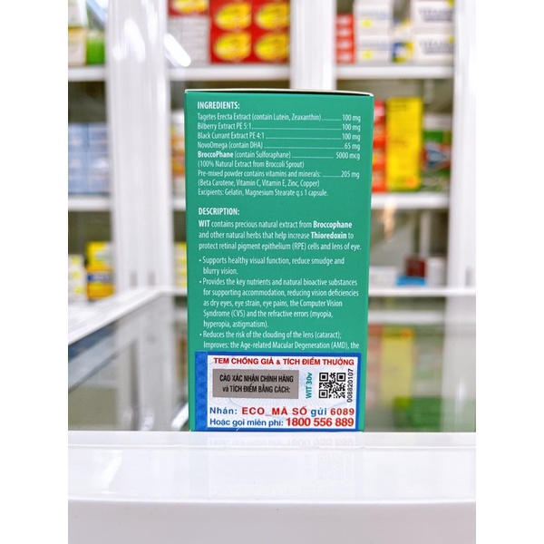 ✅ WIT - Bảo vệ mắt trước ánh sáng xanh, giúp cho mắt sáng khoẻ