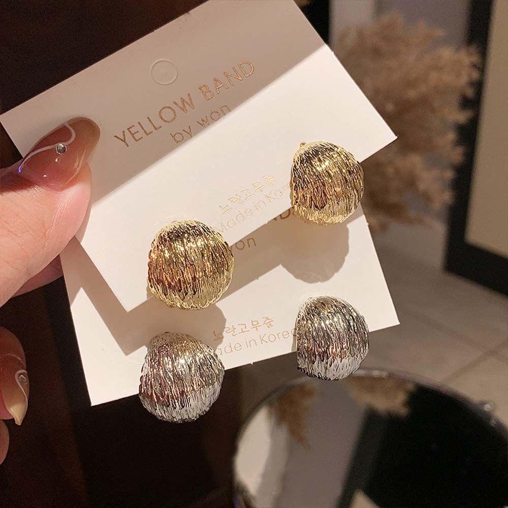 Bông Tai Hình Tròn Bằng Kim Loại Thời Trang Cho Nữ|Khuyên Tai Hình Học Nhiều Màu Sắc Dành Cho Nữ