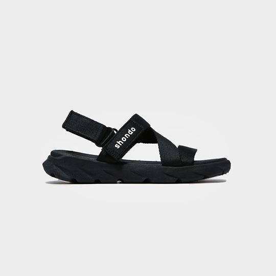 Giày Sandal Shondo Shat F6 Sport màu full đen Chính Hãng 100%