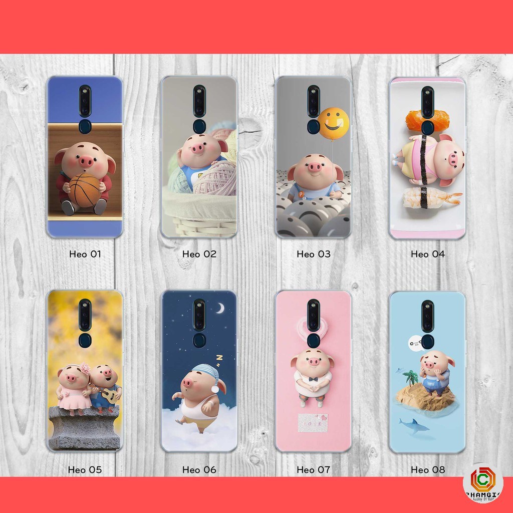 Ốp lưng in hình oppo F11 pro mẫu heo dễ thương