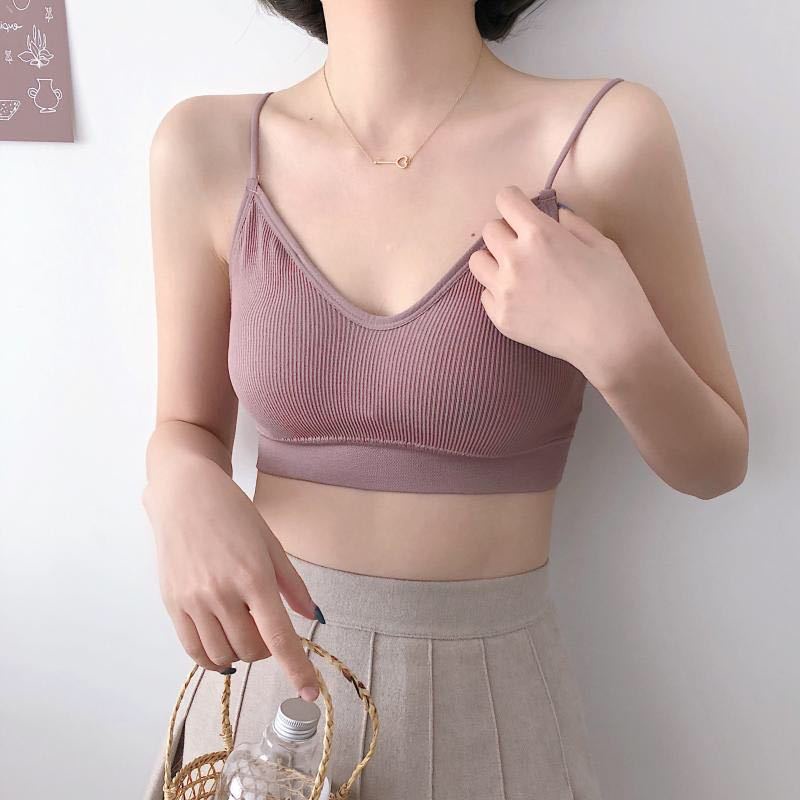 Áo bra gân tăm dây bún, bra nhiều màu MS1217