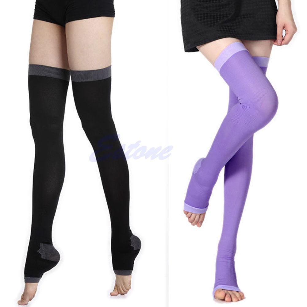 Women Slim Beauty Sleeping Leg Shaper Compression Burn Fat Thin Socks Stockings