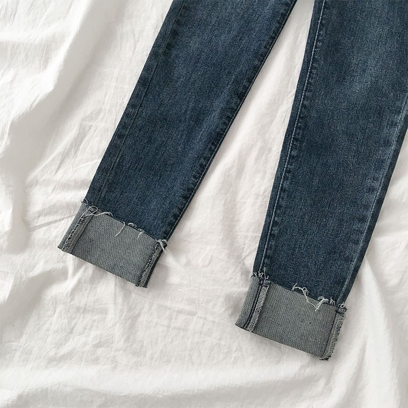 Quần jean bó gập gấu ulzzang 8837