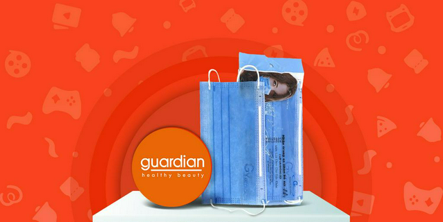 - guardian - 1 bịch khẩu trang aa xanh