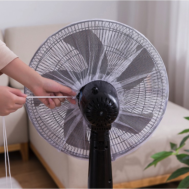 Lưới Bọc Lồng Quạt Có Dây Rút Size Lớn 45cm An Toàn Cho Bé Hoạ Tiết Dễ Thương T027