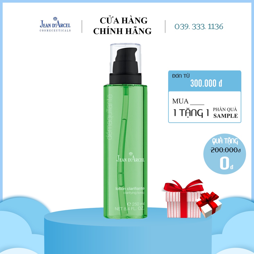 [CHÍNH HÃNG] Nước hoa hồng cho da dầu mụn Jean D'arcel_ Clarifying tonic 250ml