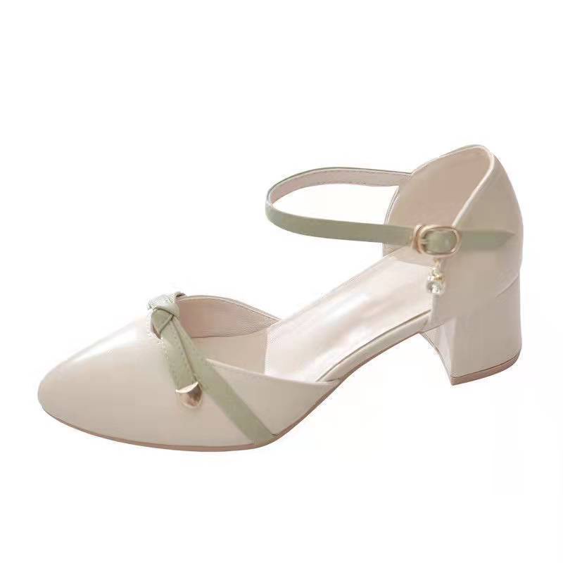 Giày Sandal Cao Gót Hở Ngón Cài Khóa Thời Trang 2023 Dành Cho Nữ