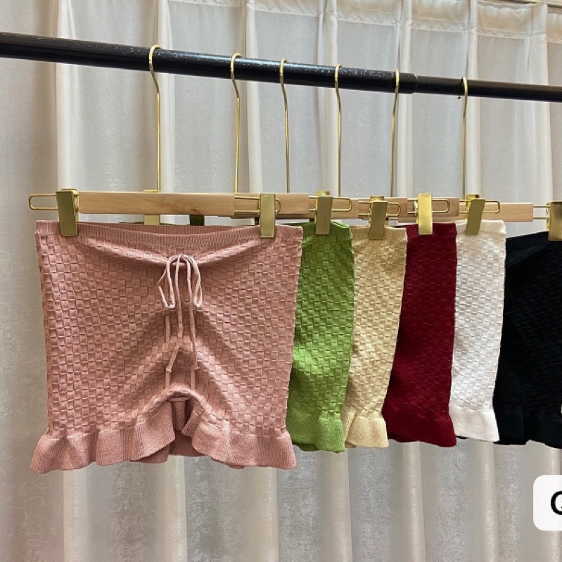 Áo quây len nữ rút dây trước ngực mặc được nhiều kiểu bèo gấu dễ thương hàng Quảng Châu