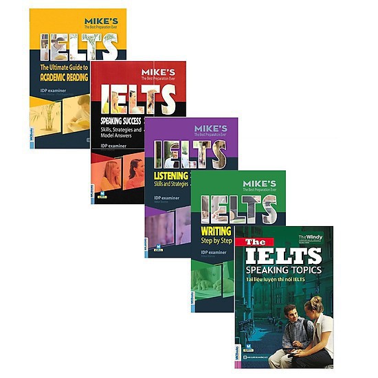 Sách - Combo Trọn Bộ 4 Cuốn Academic Ielts Mike + Tài Liệu Luyện Thi Nói IELTS - The IELTS Speaking Topics With Answers