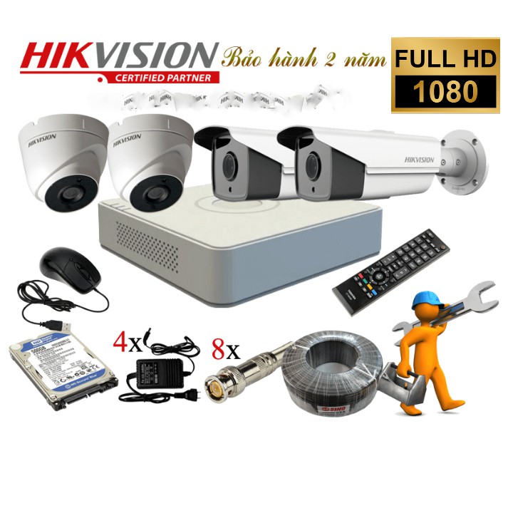 Đầu ghi hình HD-TVI 4 kênh vỏ nhựa DS-7104HGHI-F1 - Bảo hành 2 năm - đổi mới trong 14 ngày