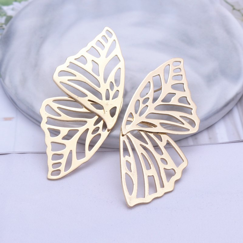 Bông Tai Hình Cánh Bướm Rỗng Đơn Giản Phong Cách Hàn Quốc