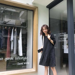 Váy Baby Doll Kẻ Ô
