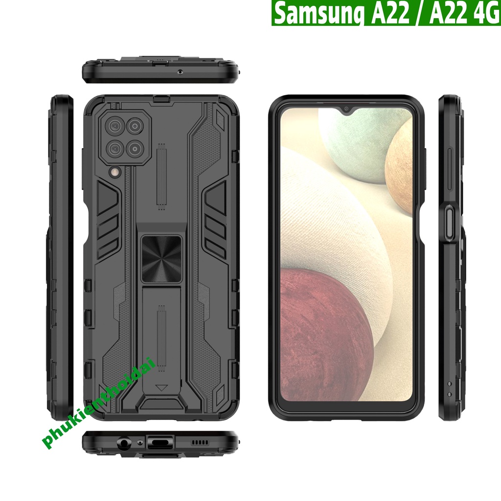 Ốp lưng IRON MAN VER 3 Samsung A22 / A22 4G chống sốc chống va đập mạnh giá đỡ mặt lưng phụ kiện thời đại