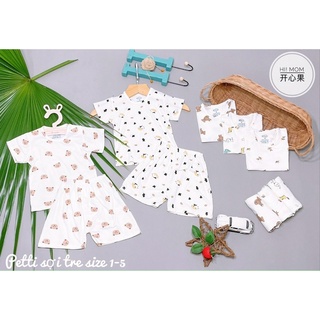 Bộ cộc tay cài vai của Hi.mm chất peptit sợi tre