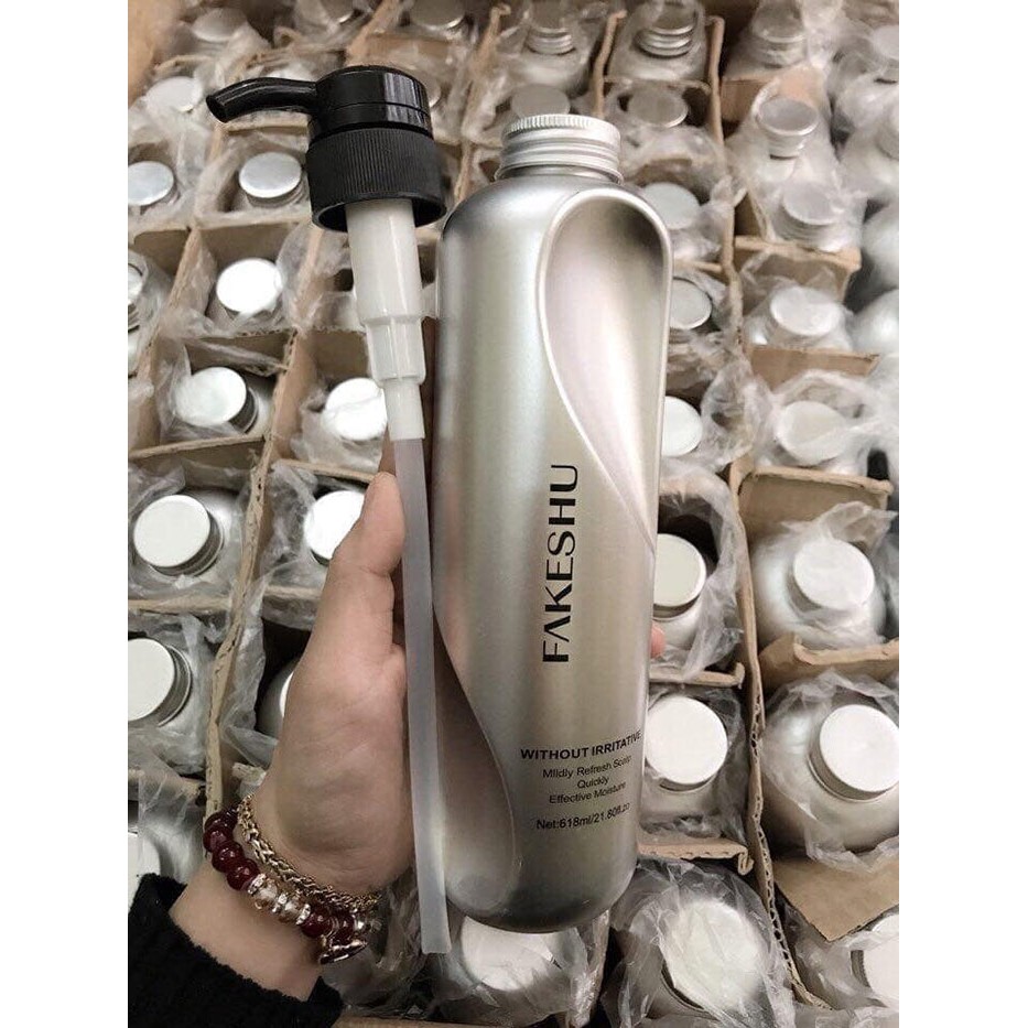 Hấp Tóc Phủ Lụa Tơ Tằm Mềm Mượt Fakeshu 618ml