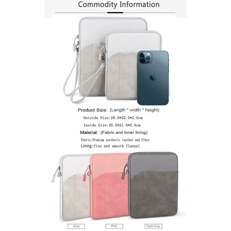 Túi Đựng Máy Tính Bảng Chống Nước Chống Sốc Cho Apple Ipad 10.2 9.7 Samsung S7 2021 Ipad Pro 11 10.5 Air 4 10.9 Ốp