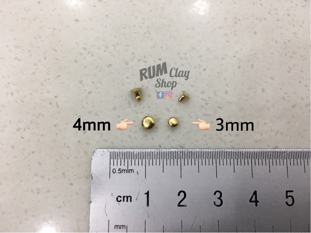 Nút Dập Mini Nhiều màu 4mm và 3mm