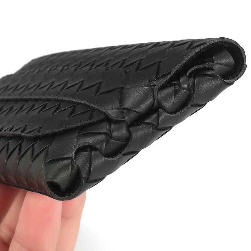 1 Hộp Đựng Mắt Kính Bằng Da PVC Mỏng Có Khóa Cài Màu Đen Ốp