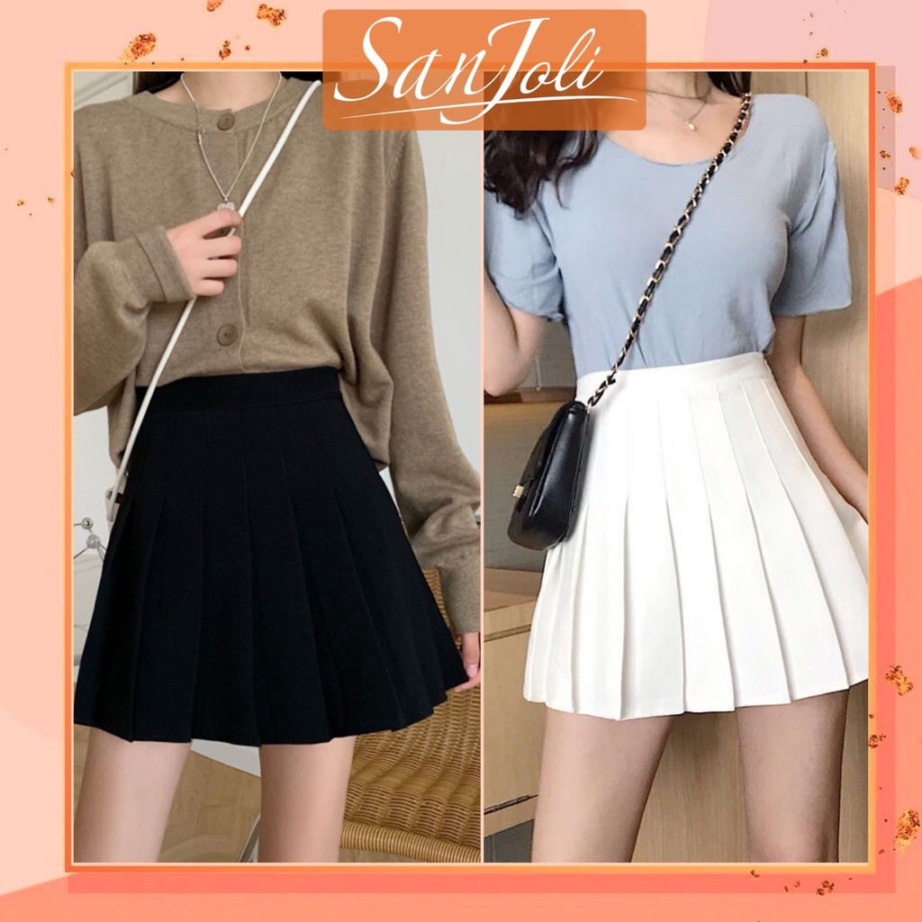 Chân Váy Xếp Ly Ngắn SanJoli Váy Tennis lưng cao công sở cá tính kiểu xòe cá tính Hàn Quốc CV003 | BigBuy360 - bigbuy360.vn