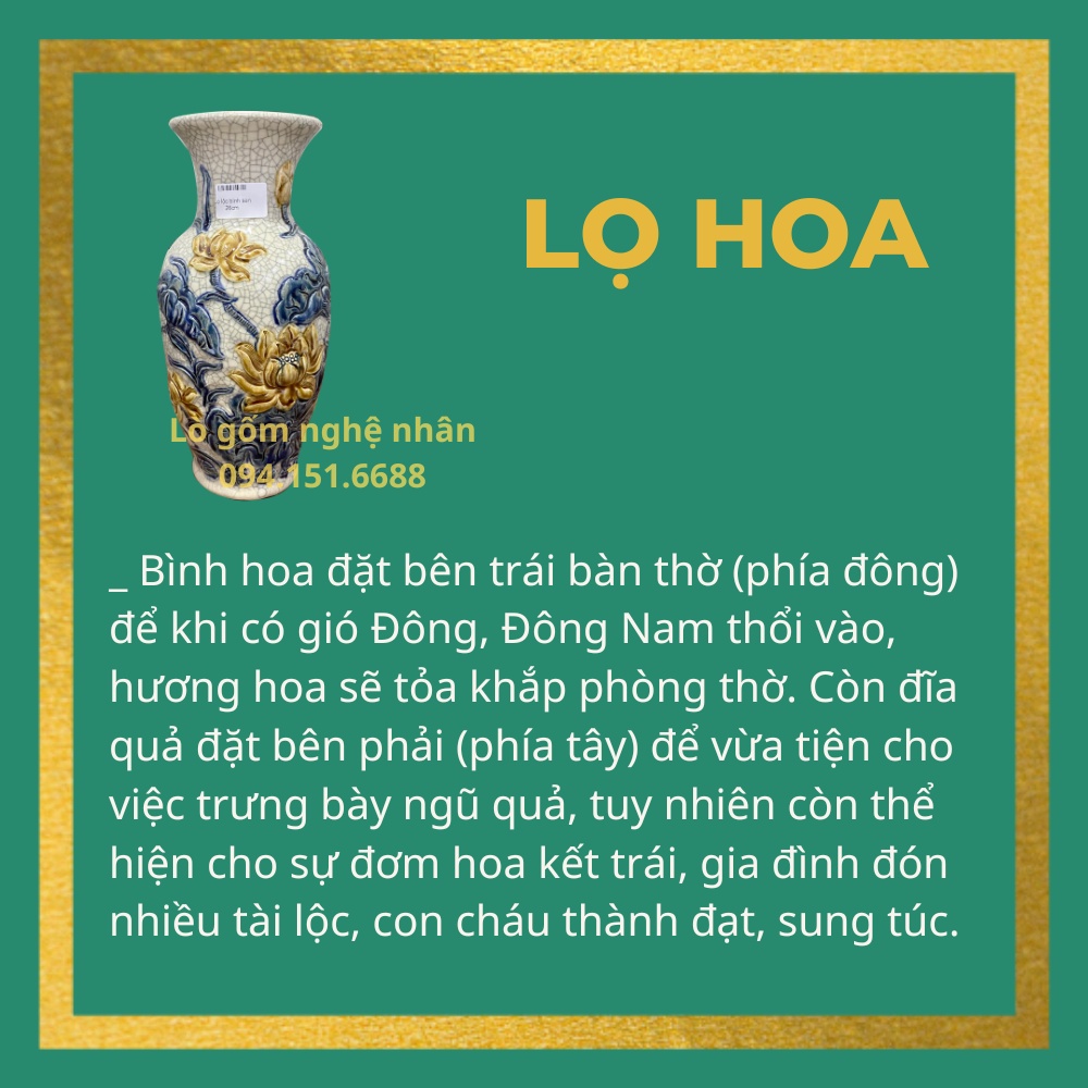 Lọ Hoa Thờ Cúng Lượn Chim Công Hoa Đào - Tài Lộc Phú Quý 26cm, 32cm- Men Rạn Gốm Sứ Bát Tràng