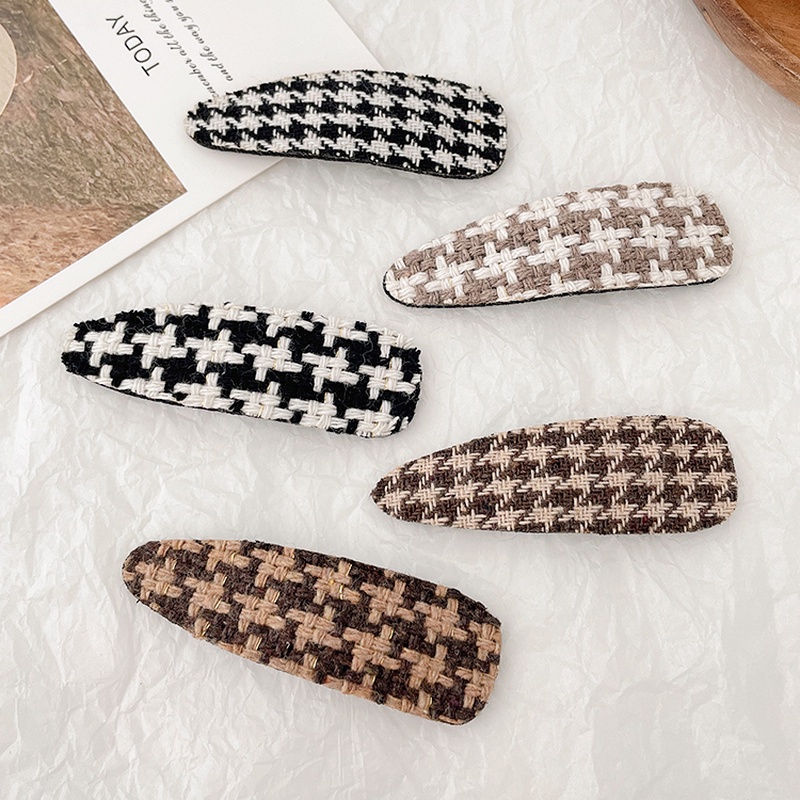 Kẹp tóc nữ họa tiết retro nhiều màu sắc thời trang thu đông