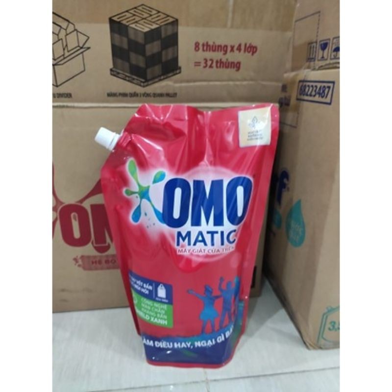 (MẪU MỚI CÓ VÒI) OMO MATIC NƯỚC GIẶT MÁY CỬA TRÊN TÚI 2.2KG