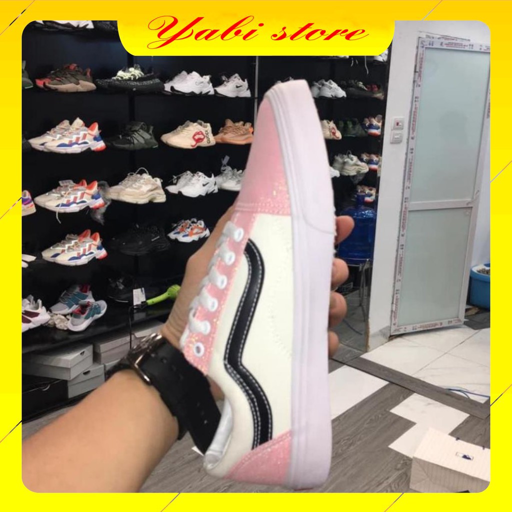 Giày Sneaker Van Classic Cổ Thấp hồng đen fullbox giá tốt new hot