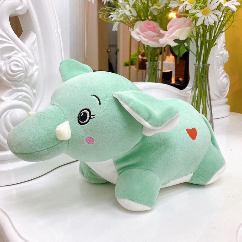 Voi Bông Đáng Yêu Cho Bé - Voi Bông Nhiều Màu Siêu Dễ Thương Mềm Mịn