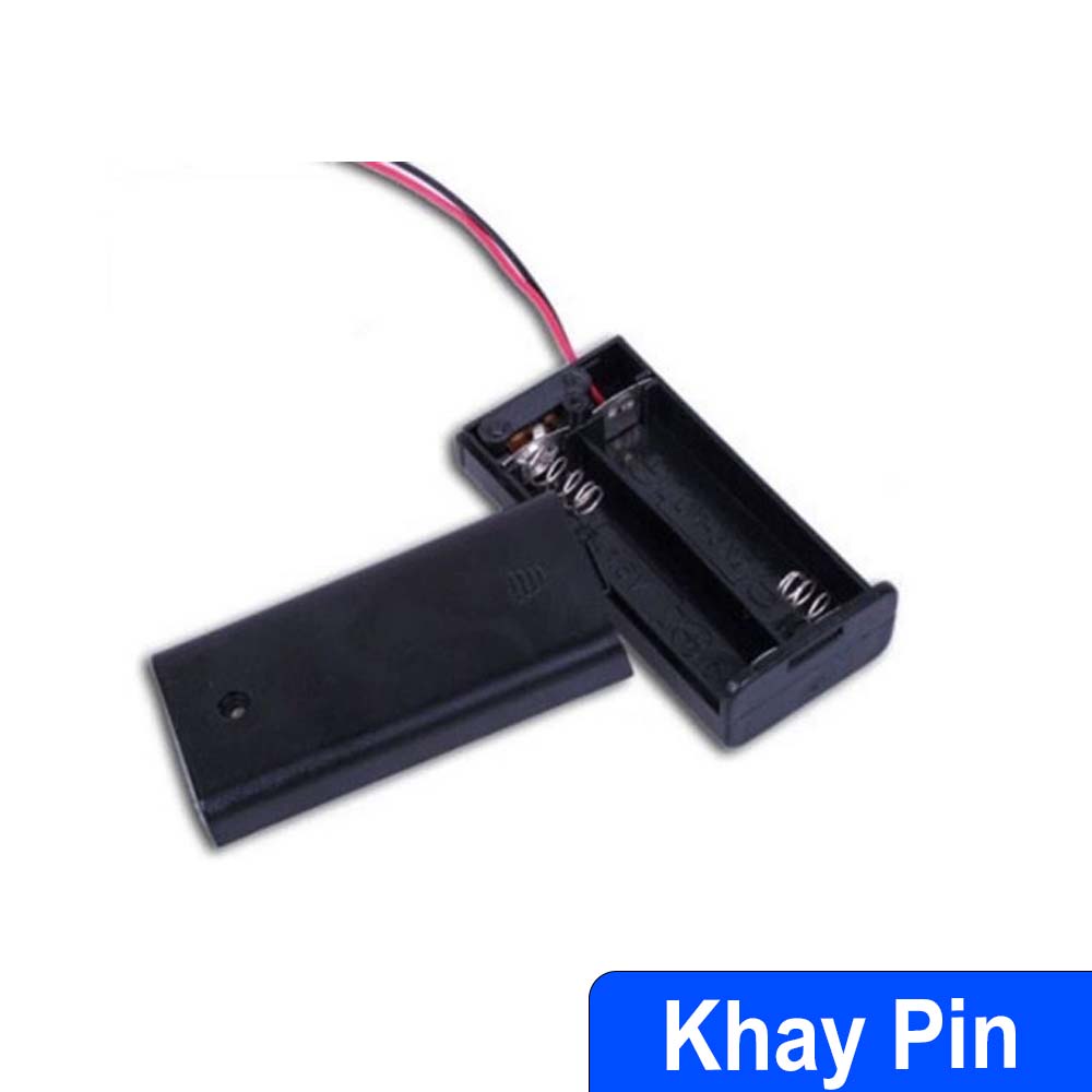 Hộp Đế pin có nắp Công tắc bật tắt cho 2 3 4 pin tiểu AA 2A pin đũa AAA 3A khay pin nối tiếp