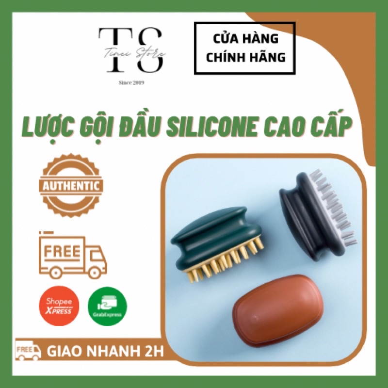 Lược Gội Đầu Silicone Đa Năng Chăm Sóc Da Đầu, Giảm Gàu, Ngăn Ngừa Rụng Tóc