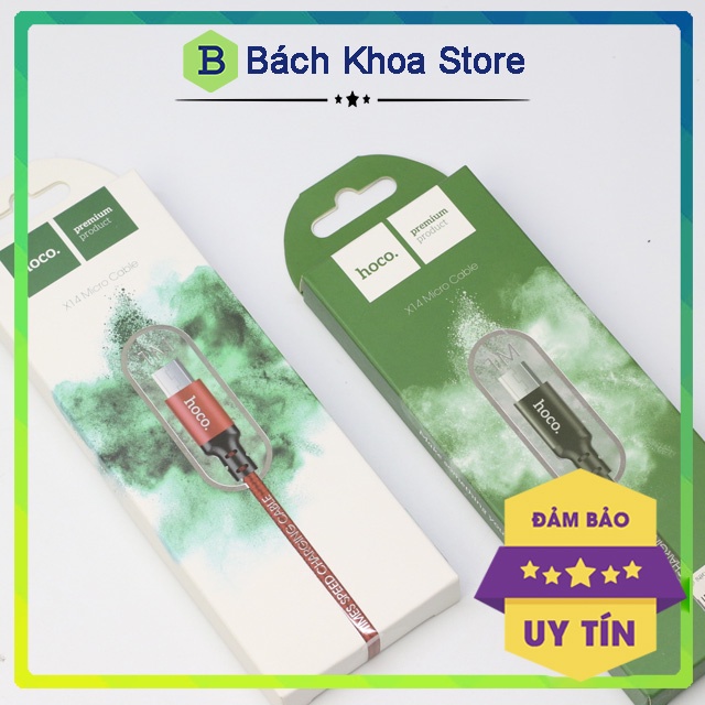 Dây sạc Samsung, Cáp sạc Hoco micro X14 chính hãng - dây dù, khó đứt, dài 1m