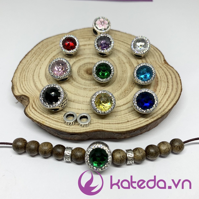 ( 9 màu ) Charm radian Chuẩn bạc S925 ( PKB262 , PKB3004 , PKB2630 ).