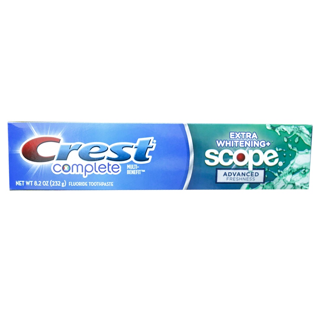 Kem Đánh Răng Làm Trắng Mỹ CREST COMPLETE WHITENING+ SCOPE OUTLAST FEEL FRESH UP TO 7X LONGER 206g