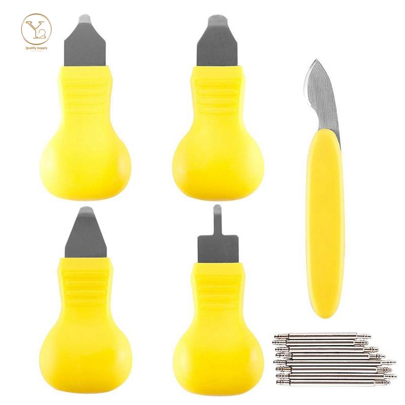 Bộ 5 Dụng Cụ Mở Nắp Lưng Đồng Hồ Đeo Tay Bằng Thép Không Gỉ 8 Pin Thay Thế Chuyên Dụng