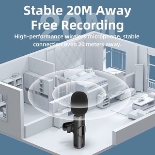 Bộ 2 Microphone Live-Stream không dây Remax K03 cổng LN / TypeC (Đen) - Nhất Tín Computer