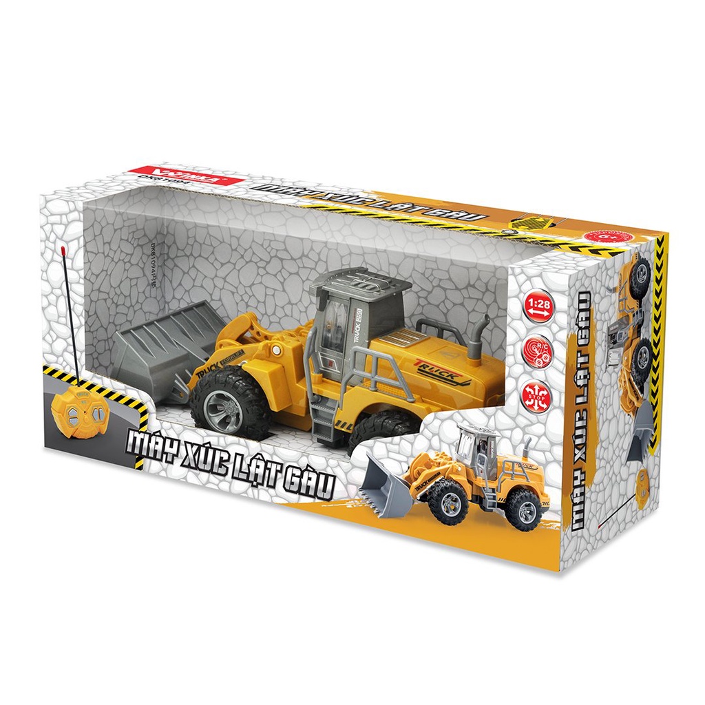 Đồ Chơi Duka: Xe Bồn Bê Tông - Điều Khiển Từ Xa DK 81092 + Máy Xúc Lật Gàu - Điều Khiển Từ Xa DK 81094