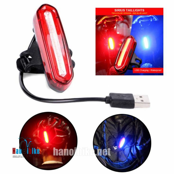 Đèn hậu xe đạp cảnh báo nháy 3 màu AQY-096 - Chính hãng