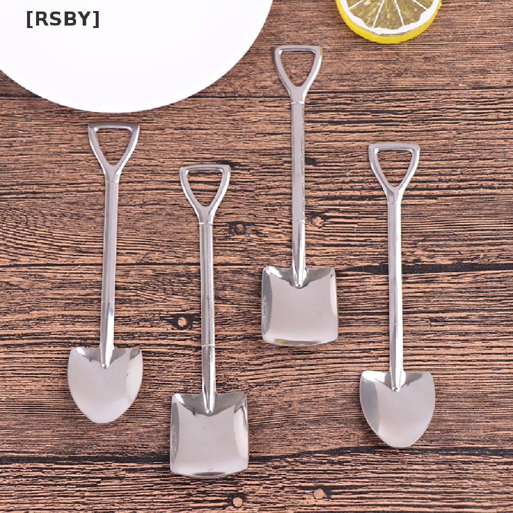 Bộ 4 Muỗng Cà Phê Bằng Thép Không Gỉ Phong Cách Retro