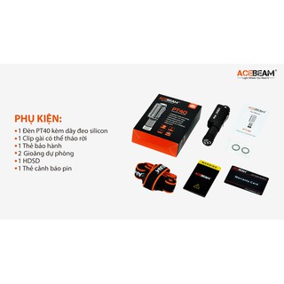 ĐÈN PIN KIÊM ĐEO ĐẦU ACEBEAM PT40