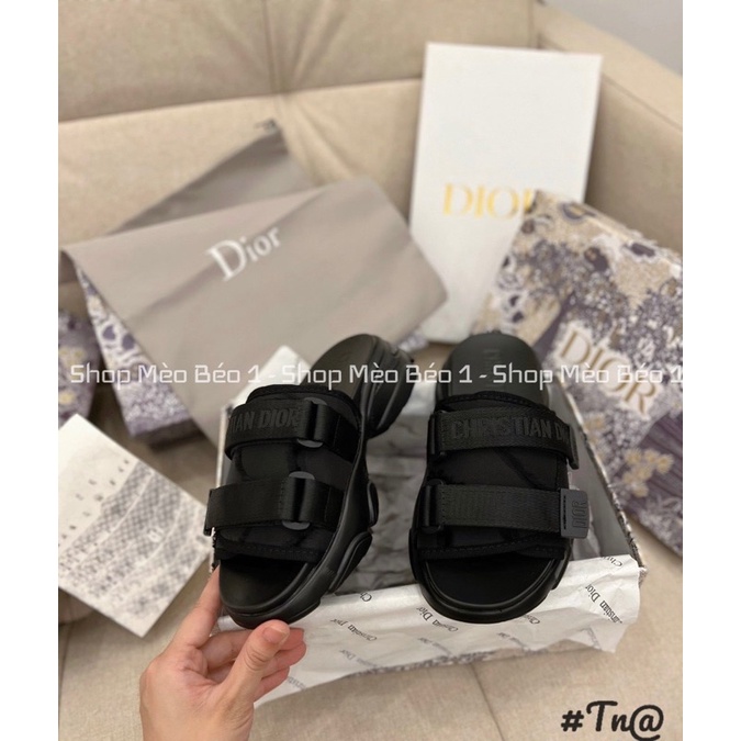 Dép quai ngang cd vân chìm đế cao fullbox
