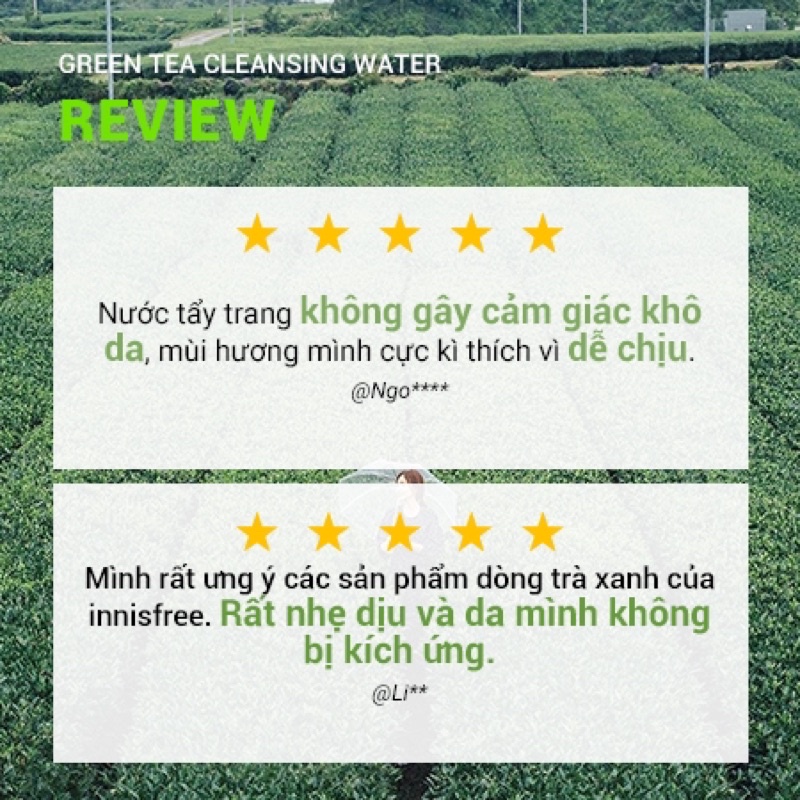 [mới] Nước tẩy trang INNISFREE trà xanh mẫu mới | BigBuy360 - bigbuy360.vn
