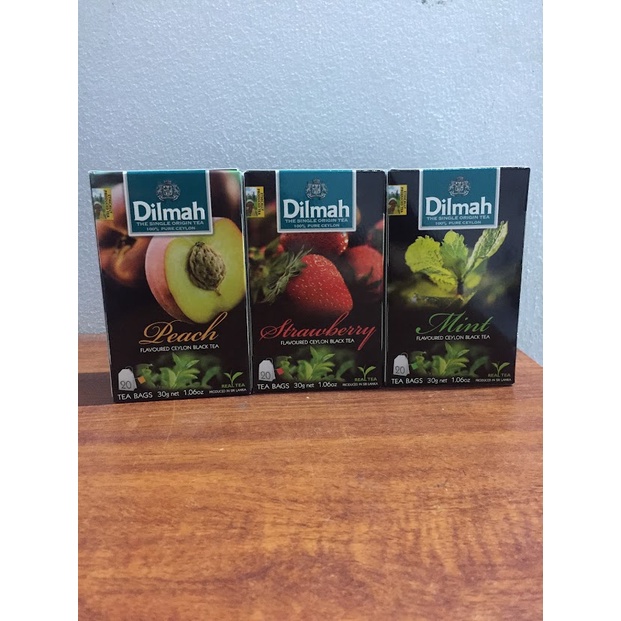 Combo 1 thùng Trà Nhúng Dilmah Hương Dâu , Đào ,Bạc hà
