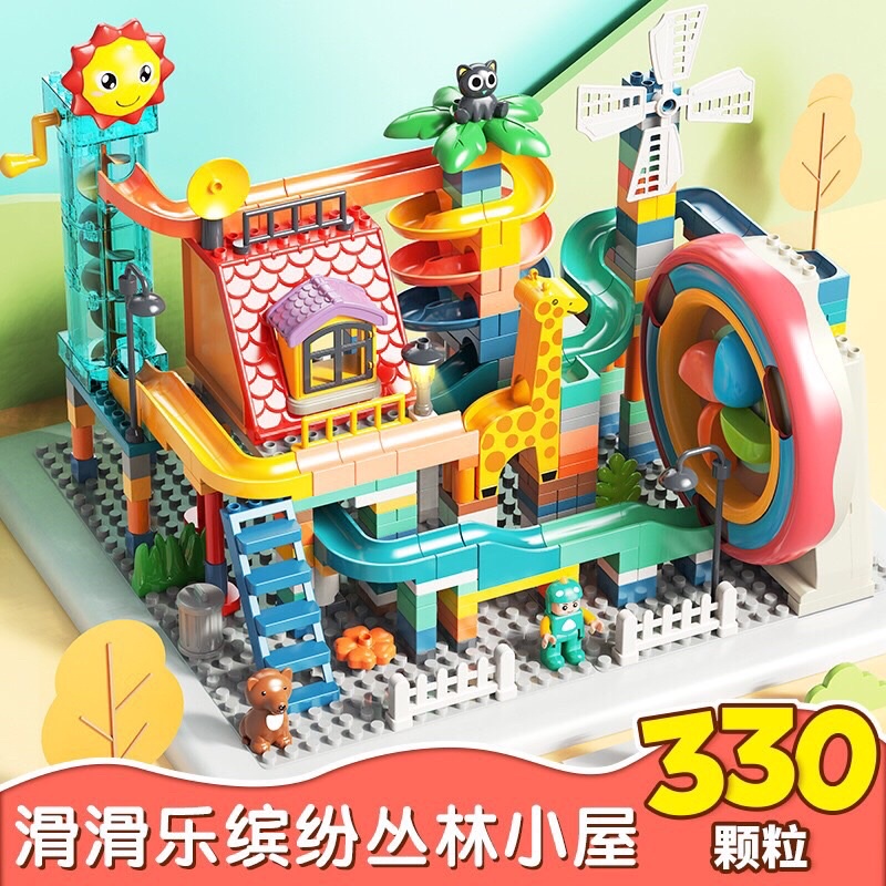 Lego tháp đu quay, cầu trượt thả bi 255, 171 chi tiết