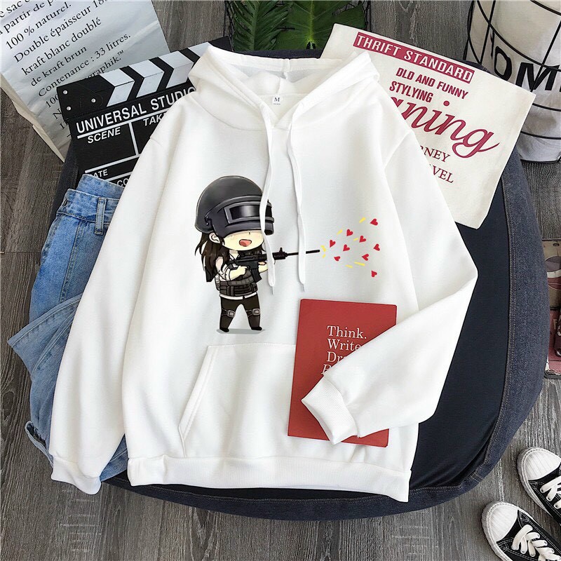 [FREESHIP]Áo Khoác HOODIE Nam Nữ CÔ BÉ BẮN TIM Chất Vải Dày Dặn Ấm Áp